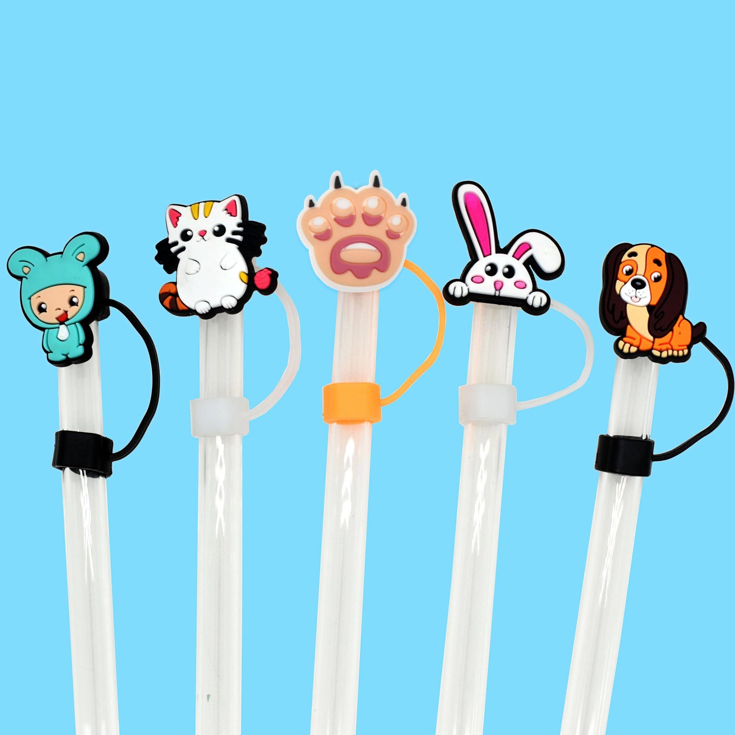 Wholesale 500PCS Random Different Straw Cover For Stanley Cup,No Repeats,Lot Cute Mixed 10MM 0.4in Straw Toppers for Small Business/School Reward/Party Favor