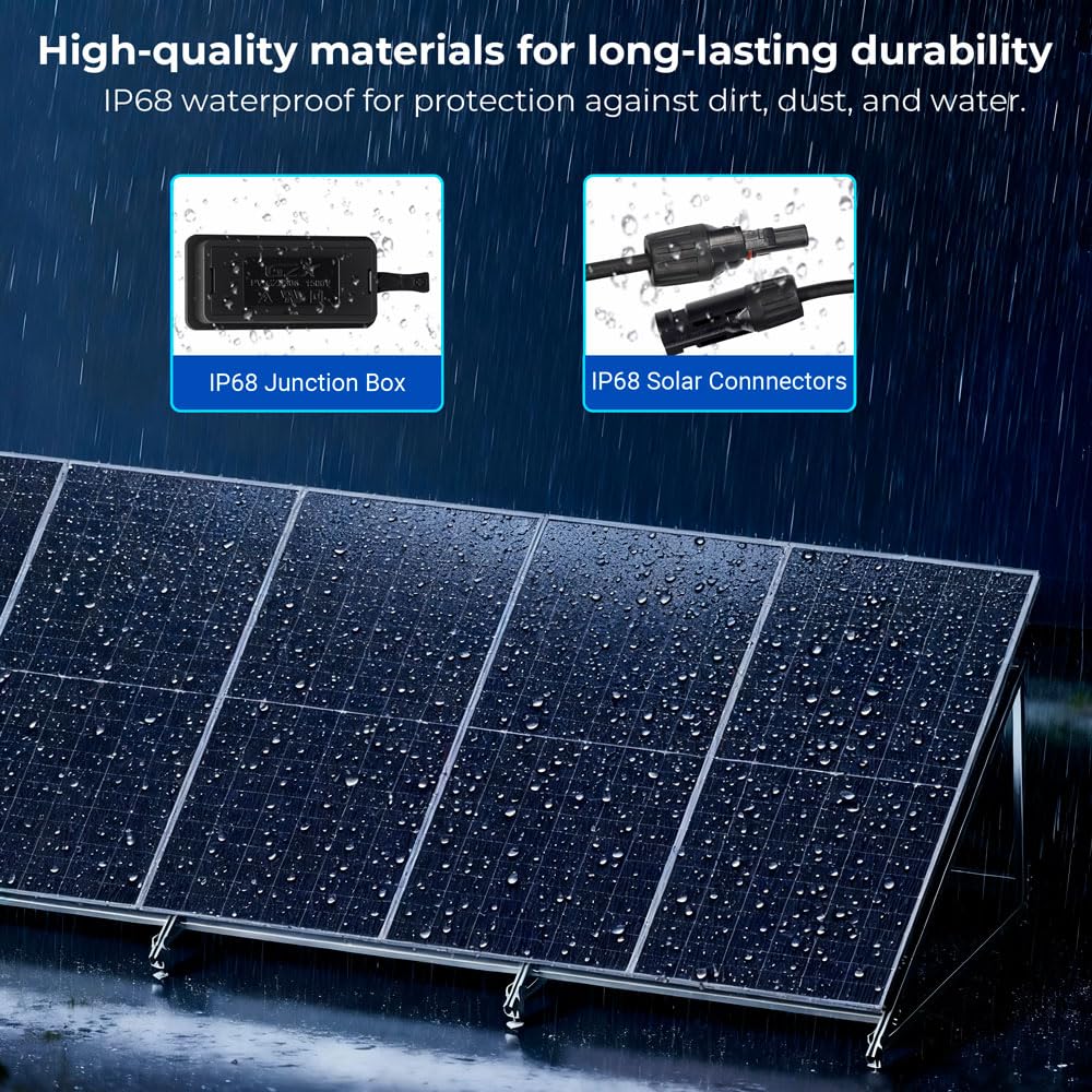 SUNGOLDPOWER 590W Bifacial Solar Panel 6PCS,N-Type 16BB,High Efficiecy Up to 30% Extra Power,Vmp 44.4V/PCS,for 24V/48Vdc Home Backup,Energy Storage,On Grid/Off-Grid System UL61730 (6 * 590W Bifacial)