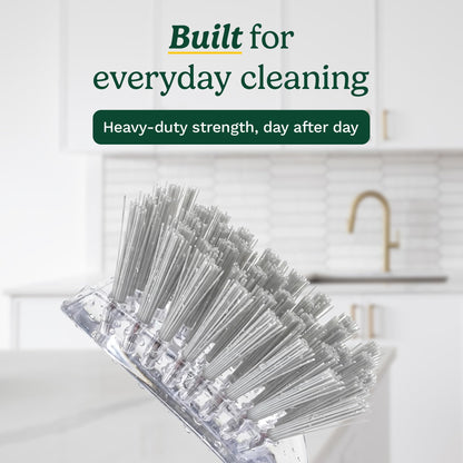 Cuisinart Dish Brush with Handle 2 Pack – Kitchen Scrub Brush for Dishes, Pots & Pans, Non-Scratch Dish Scrubber, Firm Bristles for Sink & Cookware, Comfortable Grip for Everyday Cleaning