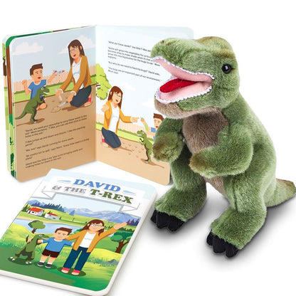 ArtCreativity Educational Book for Kids with T-Rex Dinosaur Plush Toy, Fun Children’s Learning Booklet About The Environment, Super-Soft and Cuddly Stuffed Animal, Best Gift for Boys and Girls