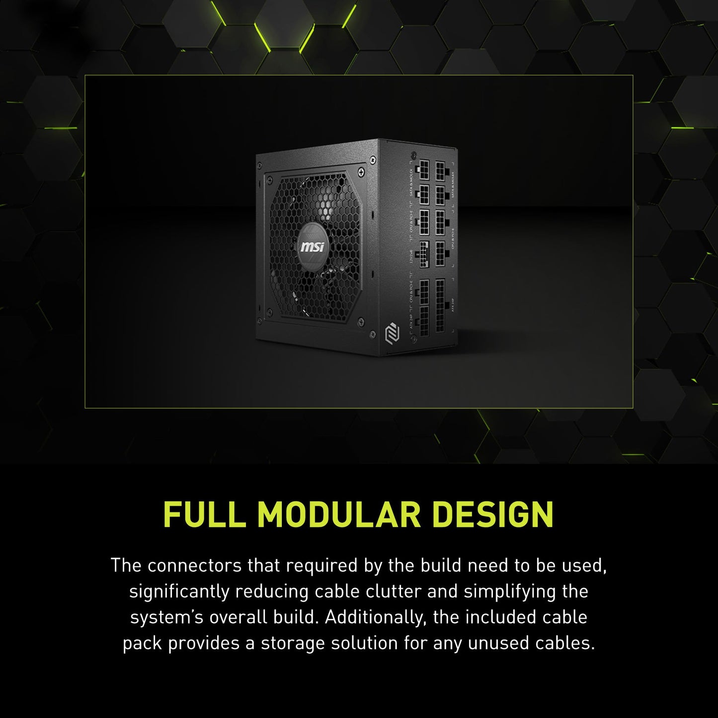MSI MAG A750GL PCIE 5.1 & ATX 3.1 Gaming Power Supply - Full Modular - 80 Plus Gold Certified 750W - Compact Size - ATX PSU - 10 Year Warranty