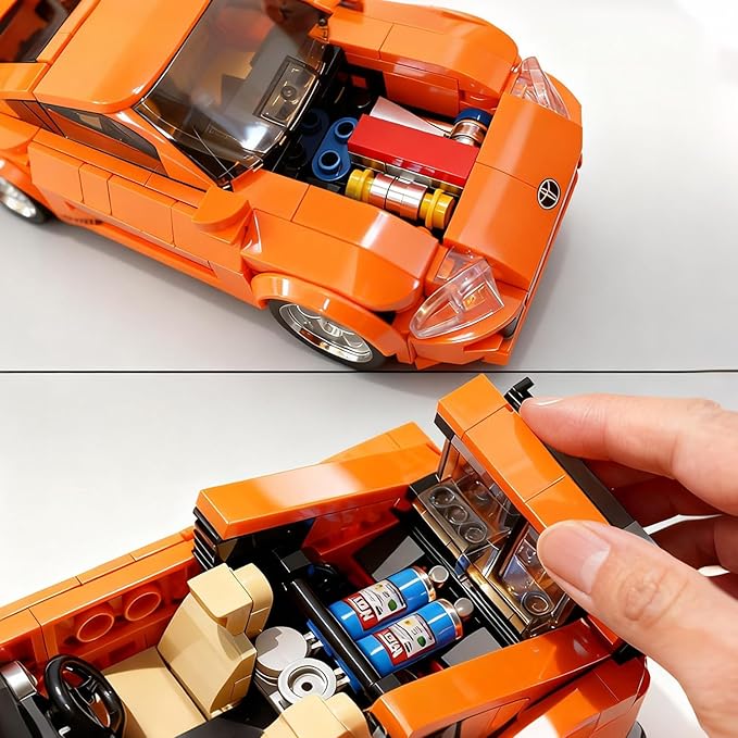Toyota Supra Toy Car Building Blocks Car A80 Building Toy for Kids with Display Case 1:32 Scale Model Sports Car Building Set for Kids Ages 14+ &amp Racing Fans - Gift Idea for Birthdays (439 PCS)