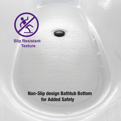 WOODBRIDGE 59" Acrylic Freestanding Bathtub Contemporary Soaking Tub, Black Acrylic(Matte Black Drain/Overflow),BTA1816-MB