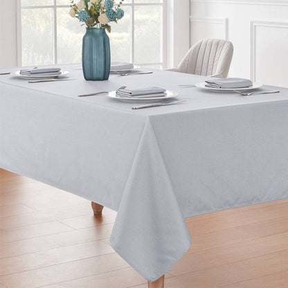Veblandy Textured Rectangle Tablecloth 52x70 inch Table Cloth Water Resistant Wrinkle Free Spill-Proof, Decorative Fabric Table Cover Washable for Banquet Parties Event Holiday Dinner, Light Grey