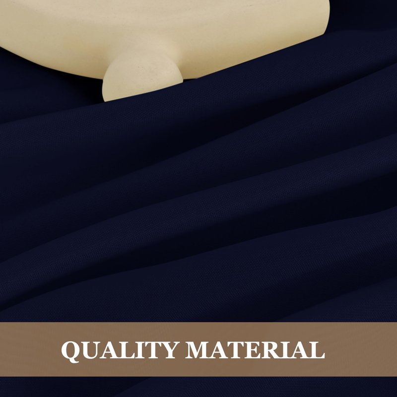 Fitable Elegant Rectangle Table Clothes, 6 Pack - 90 x 132 Inch, Navy - Reusable and Washable Tablecloths, Polyester Fabric Table Covers for Wedding, Party, Banquet, Formal Events