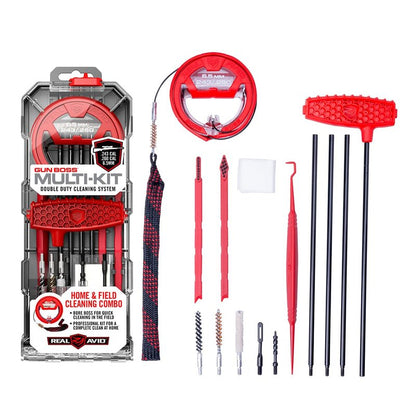 Real Avid Cleaning Kit for .243CAL/6mm/.260CAL/6.5MM Caliber Rifles - Gun Cleaning Kit with Gun Snake, Bore Brush Set Cleaning Rod & Rifle Accessories