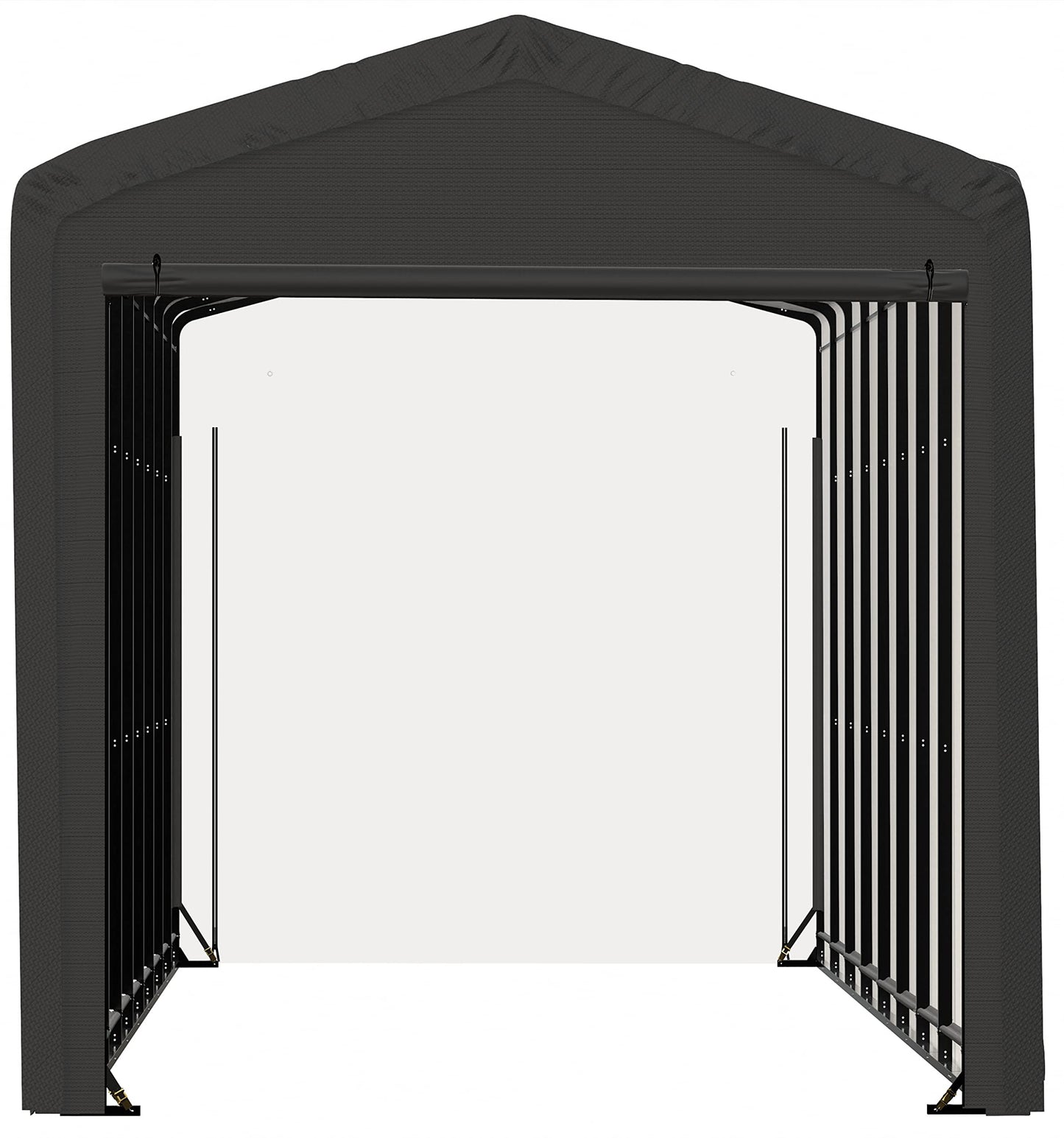 ShelterLogic ShelterTube Garage & Storage Shelter, 14' x 40' x 16' Heavy-Duty Steel Frame Wind and Snow-Load Rated Enclosure, Gray