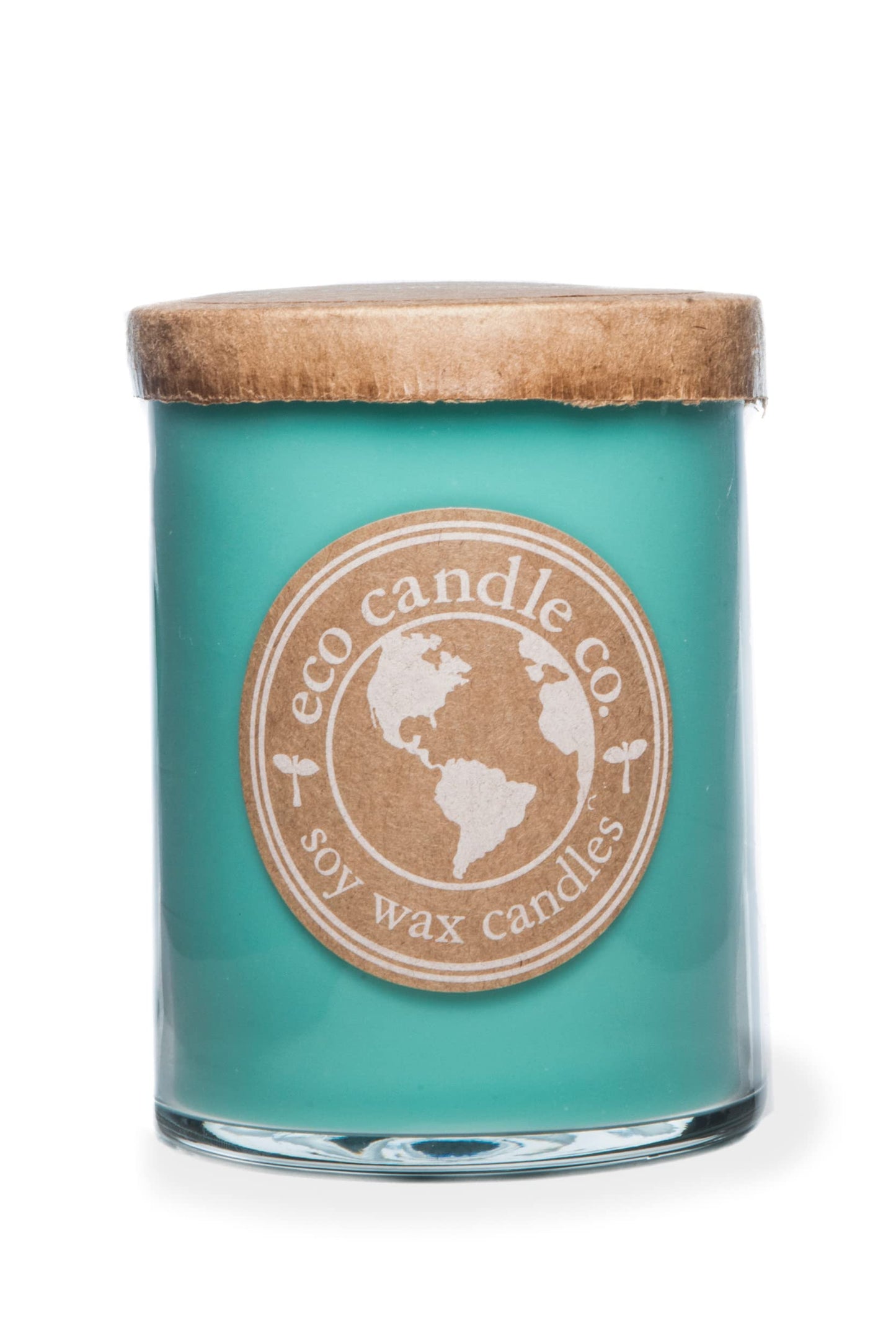 ECO CANDLE CO. Recycled Candle, Ocean Waves, 18 oz. - Scents of Marine Air, Citrus, & Musk - 100% Soy Wax, No Lead, Kraft Paper Label & Lid, Hand Poured, Phthalate Free, Midwest Grown Soybeans