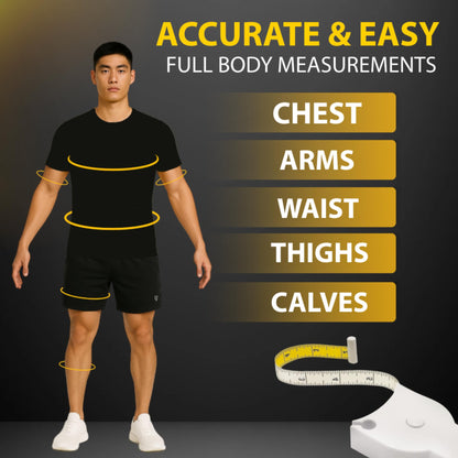 Perfect Body Tape Measure - 80 Inch Automatic Telescopic Tape Measure - Retractable Measuring Tape for Body: Waist, Hip, Bust, Arms, and More (Green - 80 inch)