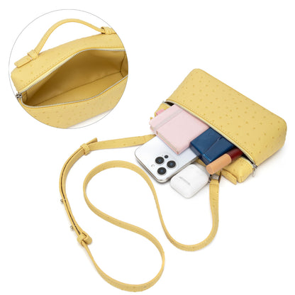 Rejolly Crossbody Bag for Women Small Pouch Top-Handle Leather Bag Designer Shoulder Handbag Quiet Luxury Trendy Purse