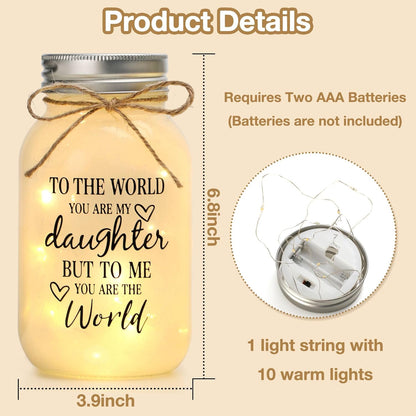 Maracco 30 oz Large Mason Jar Night Light | Perfect Mother's Day & Birthday Gift for Daughters