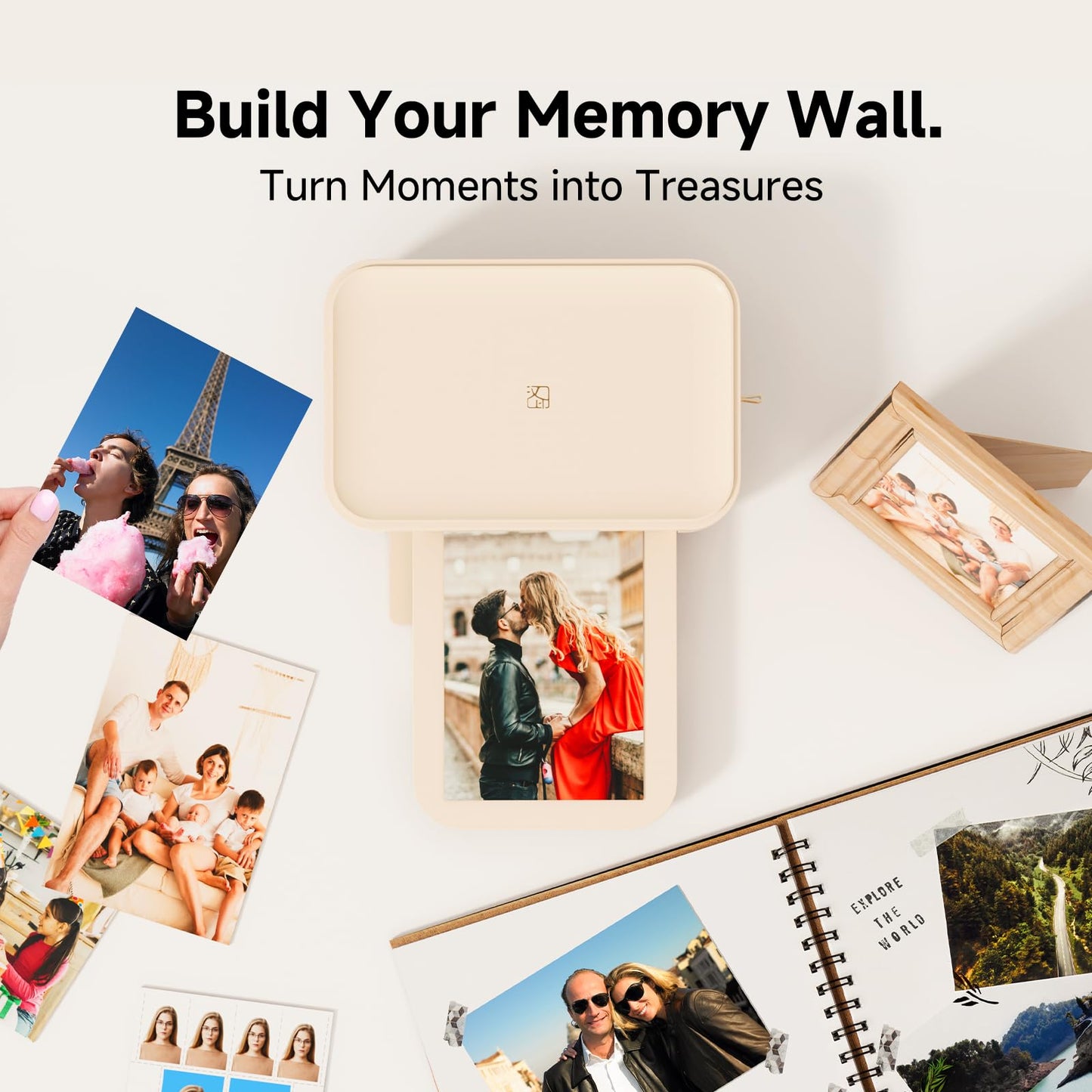HPRT Photo Printer 4×6”, Wi-Fi Full-Color Instant Phone Phtoto Printer for iPhone, Android, Smartphone, Thermal Dye-Sublimation Impresora De Fotos for Home Use, + 20 Sheets Photo Paper & 1 Ribbon