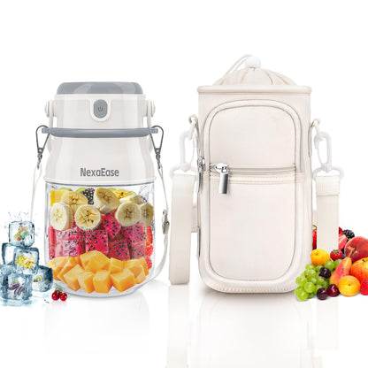 Portable Blender for Shakes and Smoothies- Personal Juicer 20 OZ Electric Protein Shaker Bottle with Insulated Sleeve, USB-C Rechargeable,Travel Lid-Small Blender Cup for Kitchen, Office, Gym,Travel