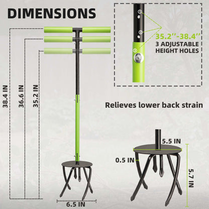 KLDOLLAR Hand Tiller Cultivator, Manual Twist Tiller with Sharp Arrow Tines, Extra-Wide Foot Plate Tills Effortlessly, Manual Tiller for Gardening, Soil Loosening, Flower Beds & Raised Beds