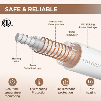Westinghouse Heated Throw Blanket, Flower Jacquard Electric Blanket Throw with 6 Heating Levels and 2-10 Hours Auto-Off, Flannel to Sherpa Super Cozy Heated Blanket, Machine Washable (50" x 60" Beige)