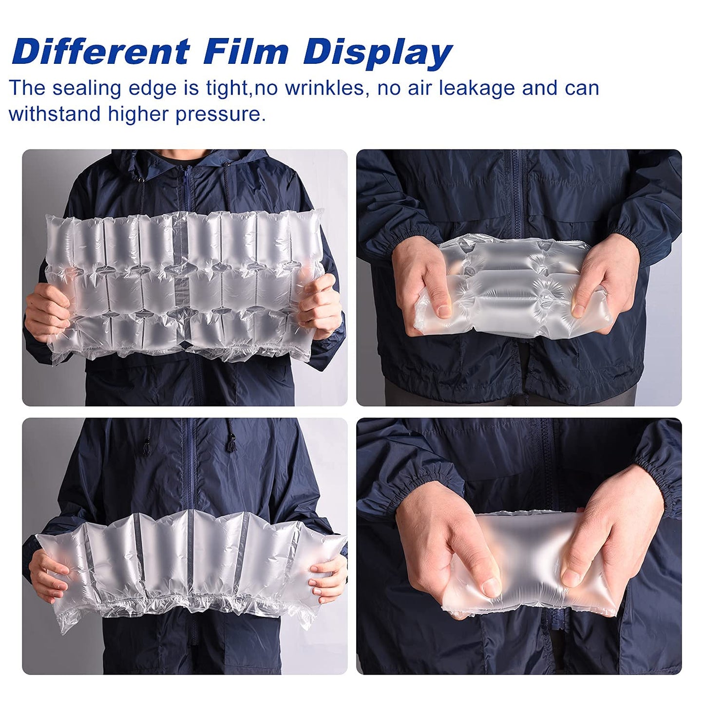 Air Cushion Machine - JZBRAIN YE300 Air Pillow Machine 110V Air Pillow Maker Business Inflatable Air Packaging System with Sealing Speed 7.2-9.8FT/min for Shipping + 100m Free Test Film (Grey)
