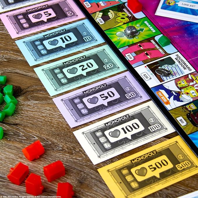 Monopoly Spongebob Squarepants Meme Edition | Based on Nickelodeon Show | Featuring Familiar Memes of Locations Episodes and Characters | Officially-Licensed &amp Collectible Monopoly