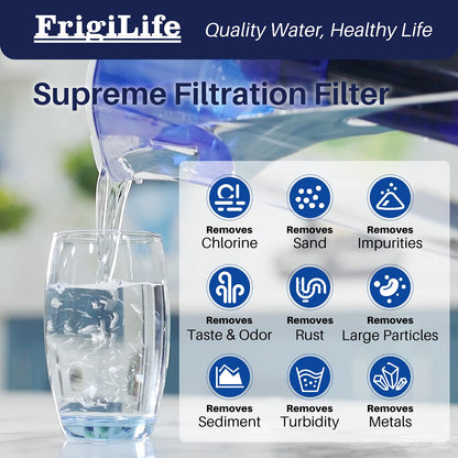 FrigiLife Pitcher Water Filter Replacement with Pur CRF950Z, CRF-950Z, DS-1800Z, PPT700W, CR-1100C, PPT711W, CR-6000C, PPT710W, PPF900Z, Compatible with more PUR Pitchers Dispensers, 6PACK