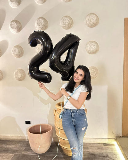 Black Number 9 Balloon 40 Inch, 9th Birthday Party Decorations for Children, Giant 9 Foil Balloon for Party Supplies