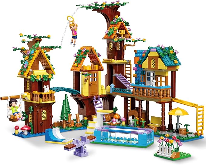 Tree House Building Set Compatible with Lego Friend 947 PCS Adventure Camp Building Toy Forest House Building Kit Birthday Gift for Adult Age 14+ Years
