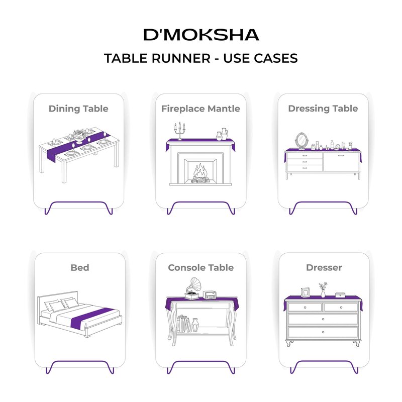 Signature Linen™ by D'Moksha Natural Table Runner 72 Inches Long, 100% Pure Linen, Hemstitch, 14 x 72 Inch Table Runner for Dresser, Dining- Mothers Day, Spring, Summer