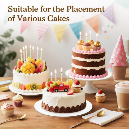 12 PCS Cake Boards 8 Inch Round, 8 Inch Cake Drums, 1/4" Thick Cake Drum, Cake Board Food Grade Cake Base, White Cake Cardboard Circles Bases para Pasteles for Wedding & Party & Pizza Desserts