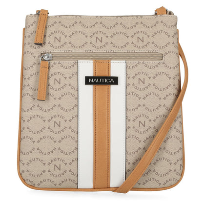 Nautica Lakeside Signature Jaquard North South Crossbody Bag