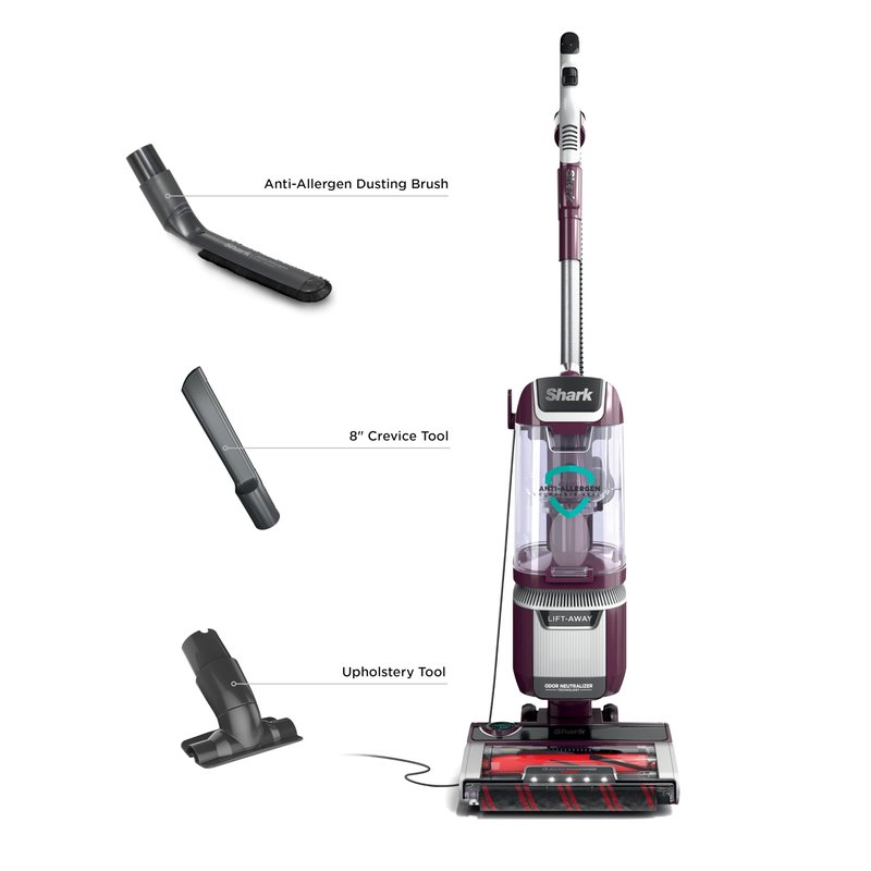 Shark LA702 Rotator Pet Lift-Away ADV Upright Vacuum with DuoClean PowerFins HairPro & Odor Neutralizer Technology, Wine Purple