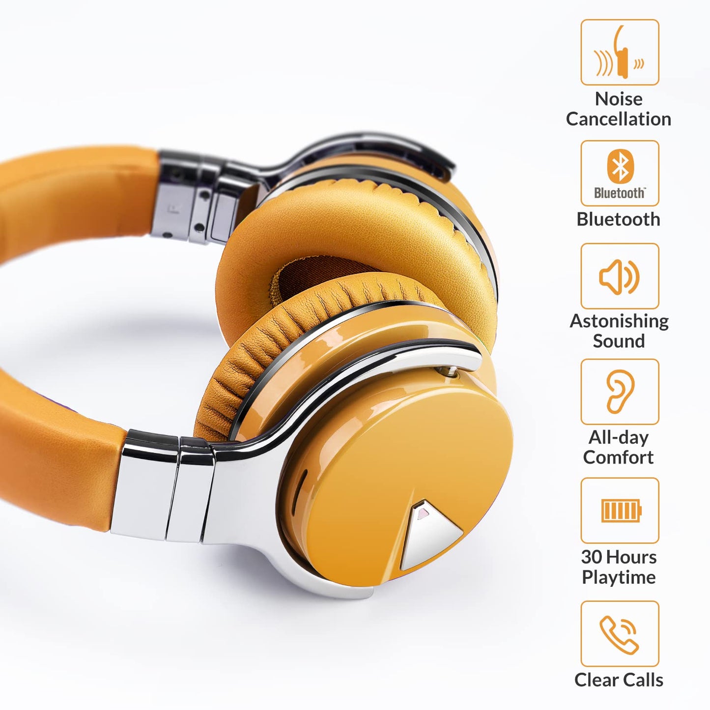 Million Sold 10 Years Classic E7 Active Noise Cancelling Headphones with Upgraded Noise Cancellation, Bluetooth Headphones Wireless with HD Sound Vivid Deep Bass, for Home Office Travel Gift Pcs