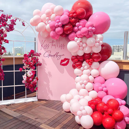 PartyWoo Balloon Arch Kit - Dusty Pink Garland with 100 Balloons in Various Sizes for Weddings & Events
