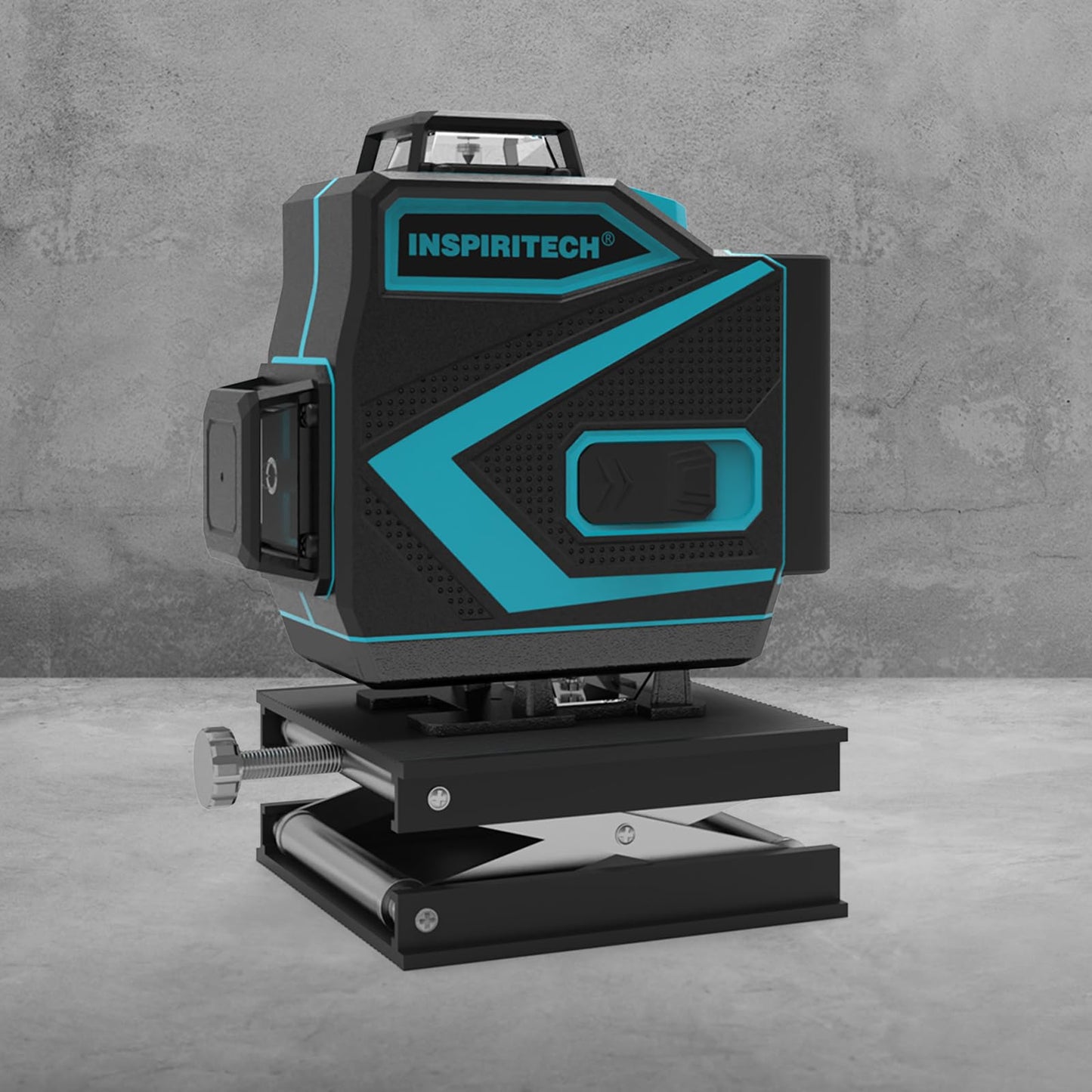 INSPIRITECH Floor Laser Level 360 Self-leveling - Tile 4 x 360 Green Beam Cross Line Laser Leveler Tool - 16 lines 4D Ceiling Nivel Laser for Construction with Hard-Sided Case and 2 Batteries-C