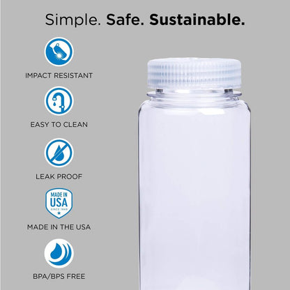 Nalgene Kitchen Storage Wide Mouth, 16-Ounce, Clear