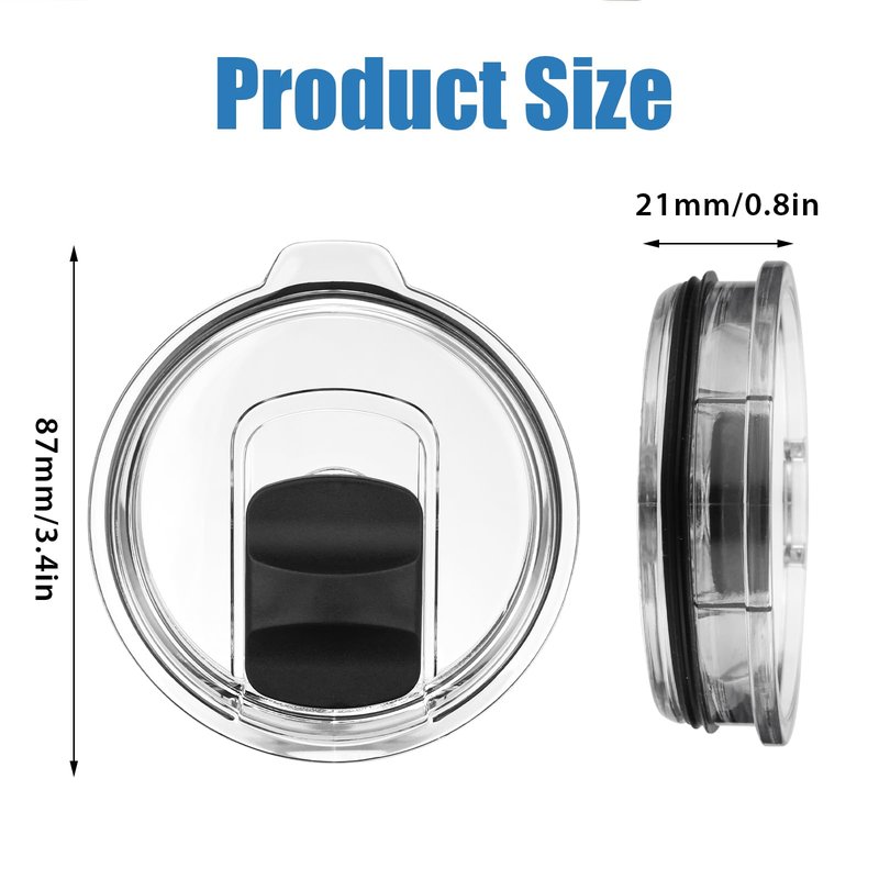 3 Pack Tumbler Lids for Yeti, 20 oz Magnetic Replacement Tops for 20 oz Tumbler, 16 oz Pints, 10/24 oz Mug, 10 oz Lowball, Spill Proof Covers with Magnetic Slider for Ozark Trail, Old Style Rtic