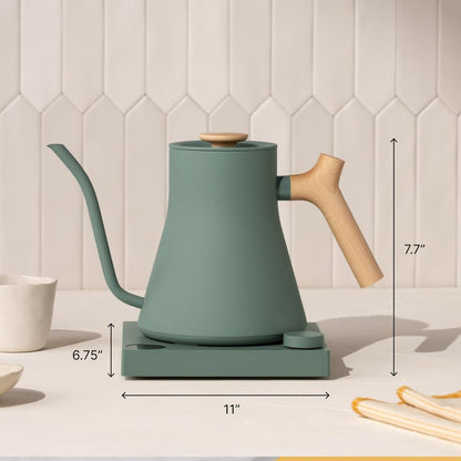 Fellow Stagg EKG Pro Electric Gooseneck Kettle - Pour-Over Coffee and Tea, Quick Heating, Precise Temperature Control, Scheduling, Built-in Brew Timer, Hazy Blue, 0.9 Liter