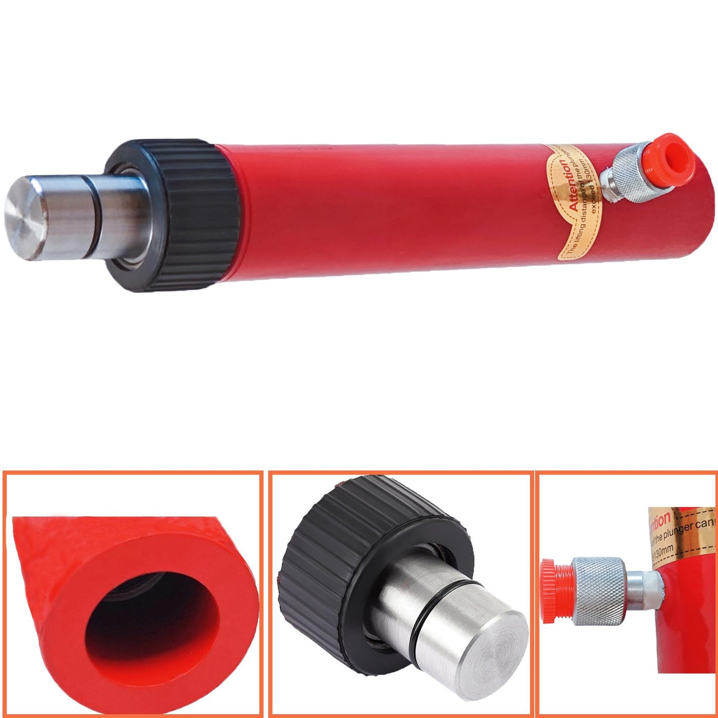 10 Ton Hydraulic Floor Jack Porta Power Ram and Hand Jack Pump Car Auto Body Frame Repair Tool for Automotive Truck Farm Heavy Equipment Repair 22000lbs Red