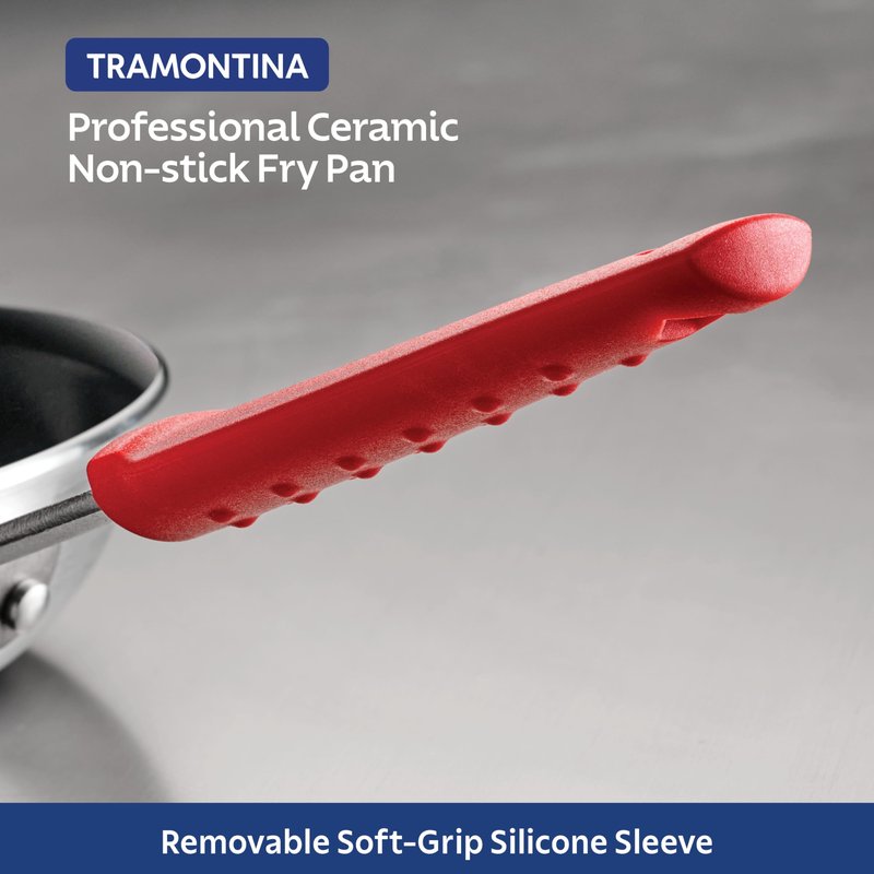 Tramontina Professional 10-Inch Ceramic Non Stick Frying Pan, Heavy-Gauge Aluminum Skillet with Ceramic Nonstick Coating, Dishwasher and Oven Safe, Black