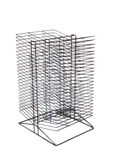 Sax All-Steel Double Sided Wire Drying Rack, 50 Shelves, 17 x 20 x 30 Inches, Steel, Black - 216782