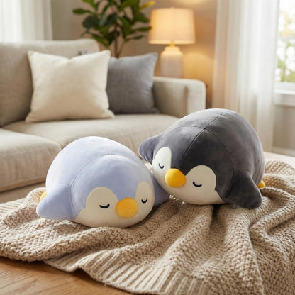 DENTRUN Penguin Stuffed Animals Bulk, Cute Penguin Plush Doll Play Toys for Kids Girls Boys Adults Birthday Xmas Halloween Present Adorable Soft Plushies, 12.20/18.11/22.44/25.98 Inchs, Blue, Black