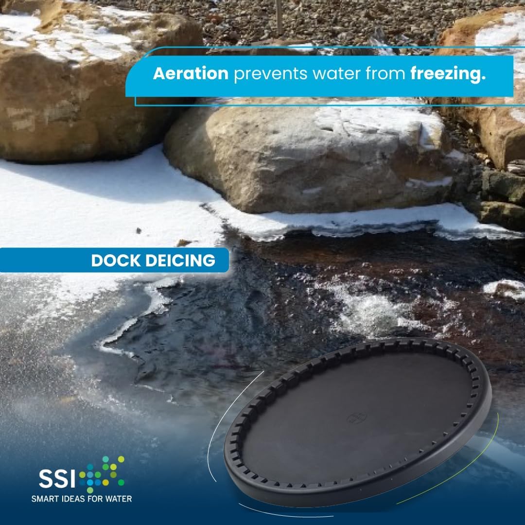 Thunder Parts ECD270-E | 4 Units - 9” EPDM Fine Bubble Disc Diffuser with Connector (Groomet)- Aerators for Ponds, Aquarium or Water Treatment | SSI Aeration Original (ECD270 + GR6 4Pack)