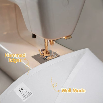 BRILLMAX 6 Pack White Round Tablecloths 90 Inch for 60” Tables - 150 GSM Polyester Fabric, 15" Standard Drop, Water, Stain & Wrinkle Resistant Cloth Cover for Wedding Reception Banquet Dining