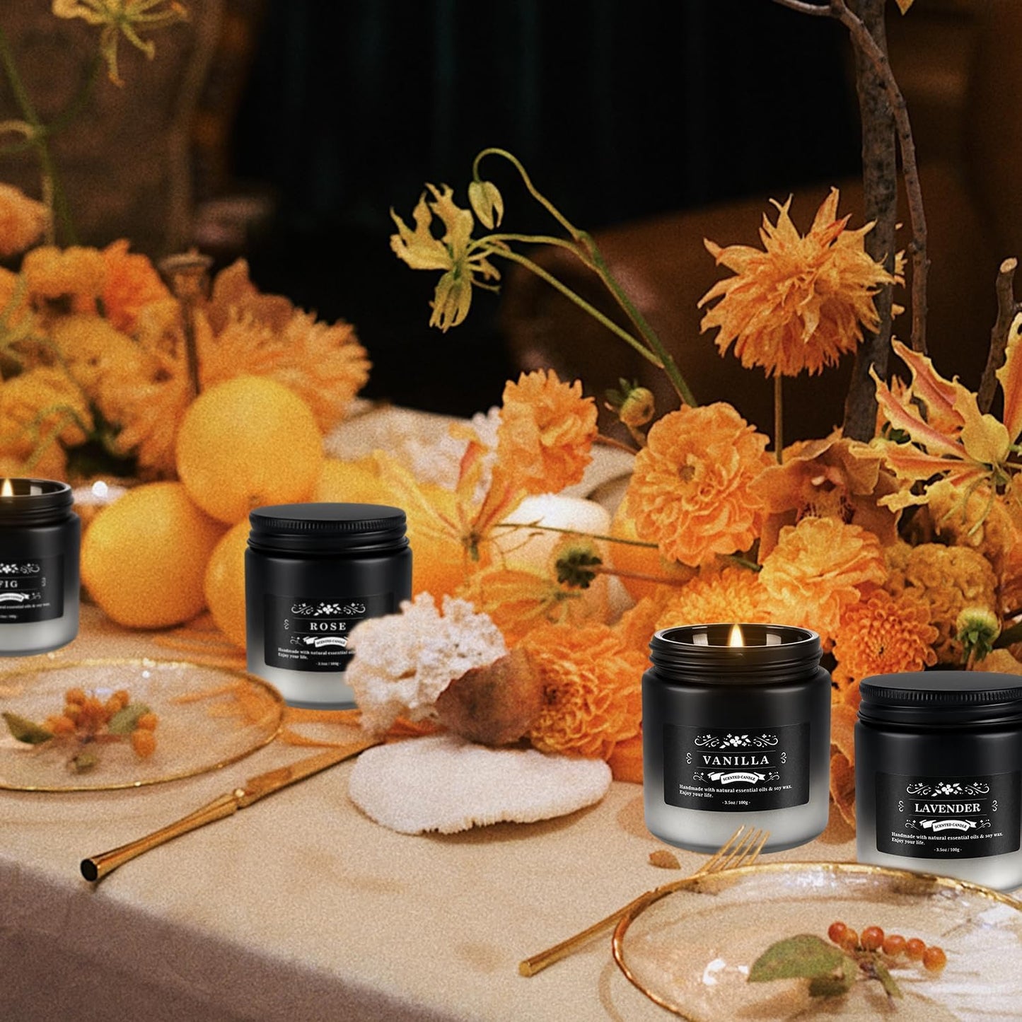 Fclayvts Scented Candles Set - 24 Pack Black&White Men Candles for Home Scented, 3.5 oz, Aromatherapy Soy Candle Gifts Set for Men, Birthday, Valentine, Christmas, Anniversary Present for Him