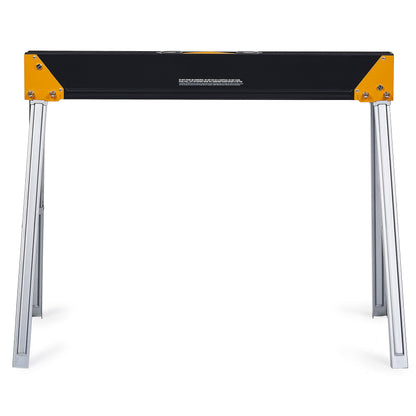 ToughBuilt - Folding Sawhorses/Jobsite Table - Sturdy, Durable, Lightweight, Heavy-Duty, 100% High Grade Steel, 1100lb Capacity, Easy Carry Handle - (TB-C300-2) - 2 Pack