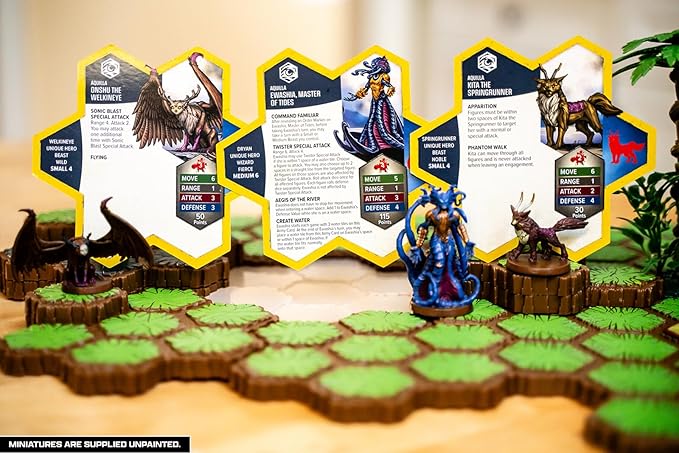 Renegade Game Studios Heroscape: Age of Annihilation Battle for the Wellspring 2-Player Strategy Board Game Starter Set with 6 Unpainted Miniatures
