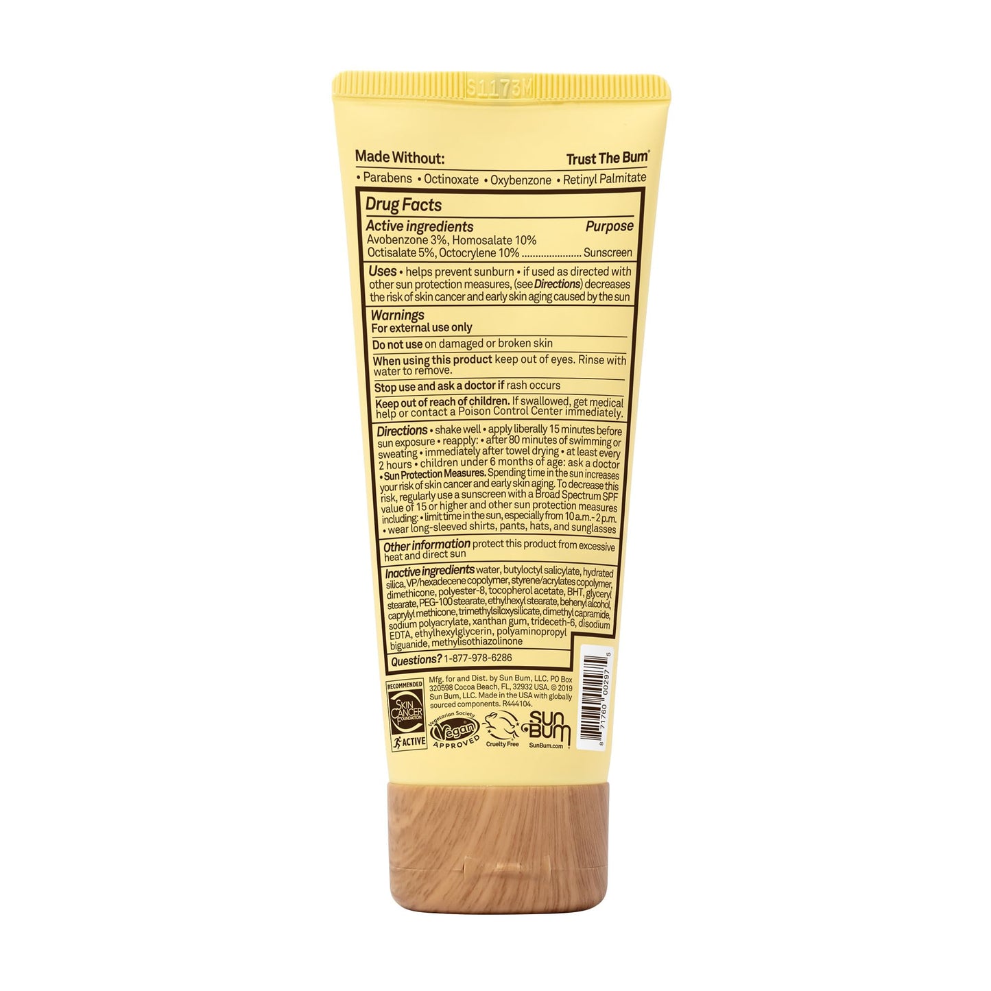 Sun Bum Original SPF 50 Sunscreen Face Lotion - Broad Spectrum Moisturizing Facial Sunscreen with Vitamin E -Fragrance Free - Travel Friendly - 3 oz