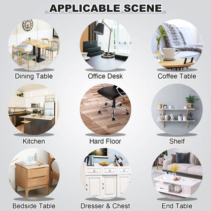LovePads Frosted Table Cover Protector 42 x 86 Inch, 1.5mm Thick Plastic Table Cover, Table Protector for Dining Room Table, Waterproof Vinyl Tablecloth Table Pad Mat for Kitchen, Writing Desk