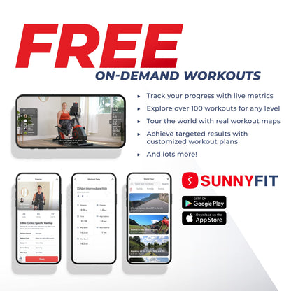 Sunny Health & Fitness Premium Indoor Cycling Smart Stationary Bike with Exclusive SunnyFit App Enhanced Connectivity - SF-B1805SMART