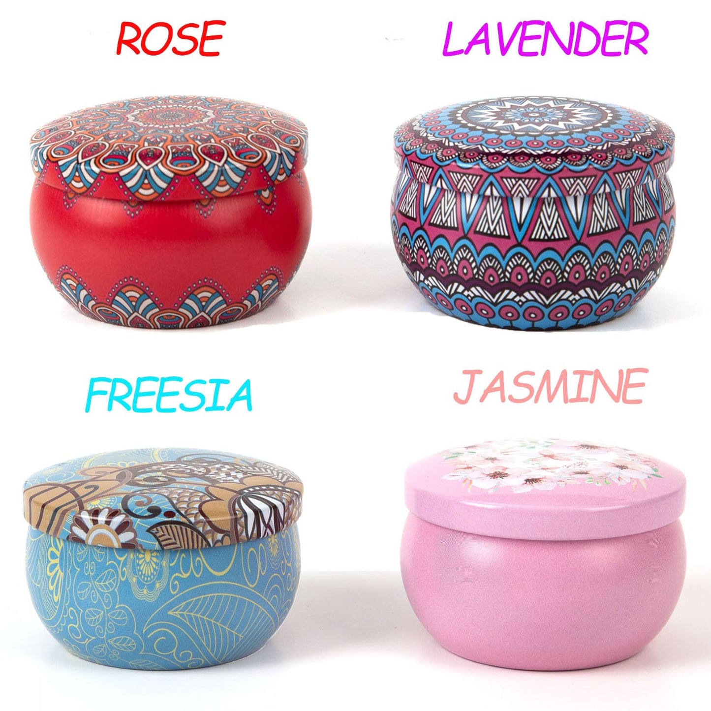Scented Candles Gift Set, Natural Soy Candles Non Toxic, 4 Pack