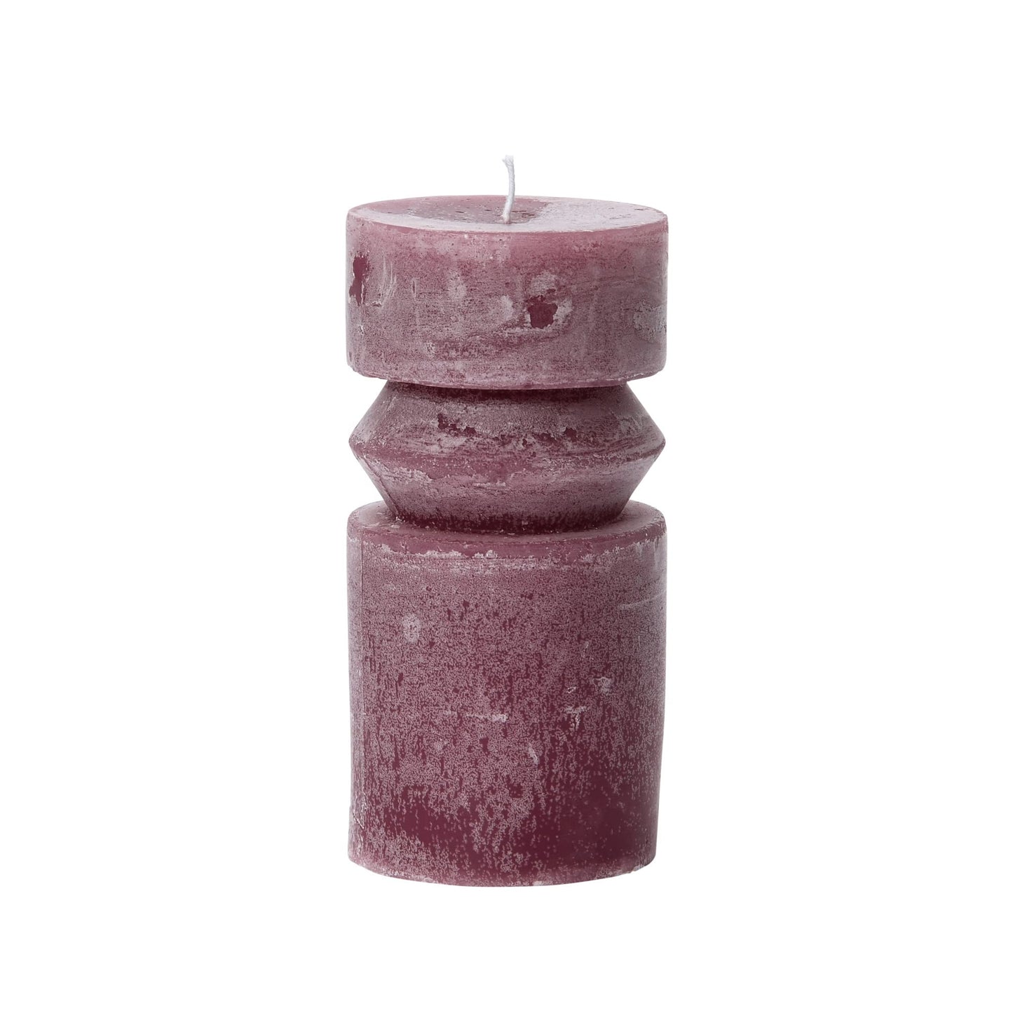 Creative Co-Op Unscented Totem Pillar, Pinot Candles, 3" L x 3" W x 6" H, Purple (Pack of 2)