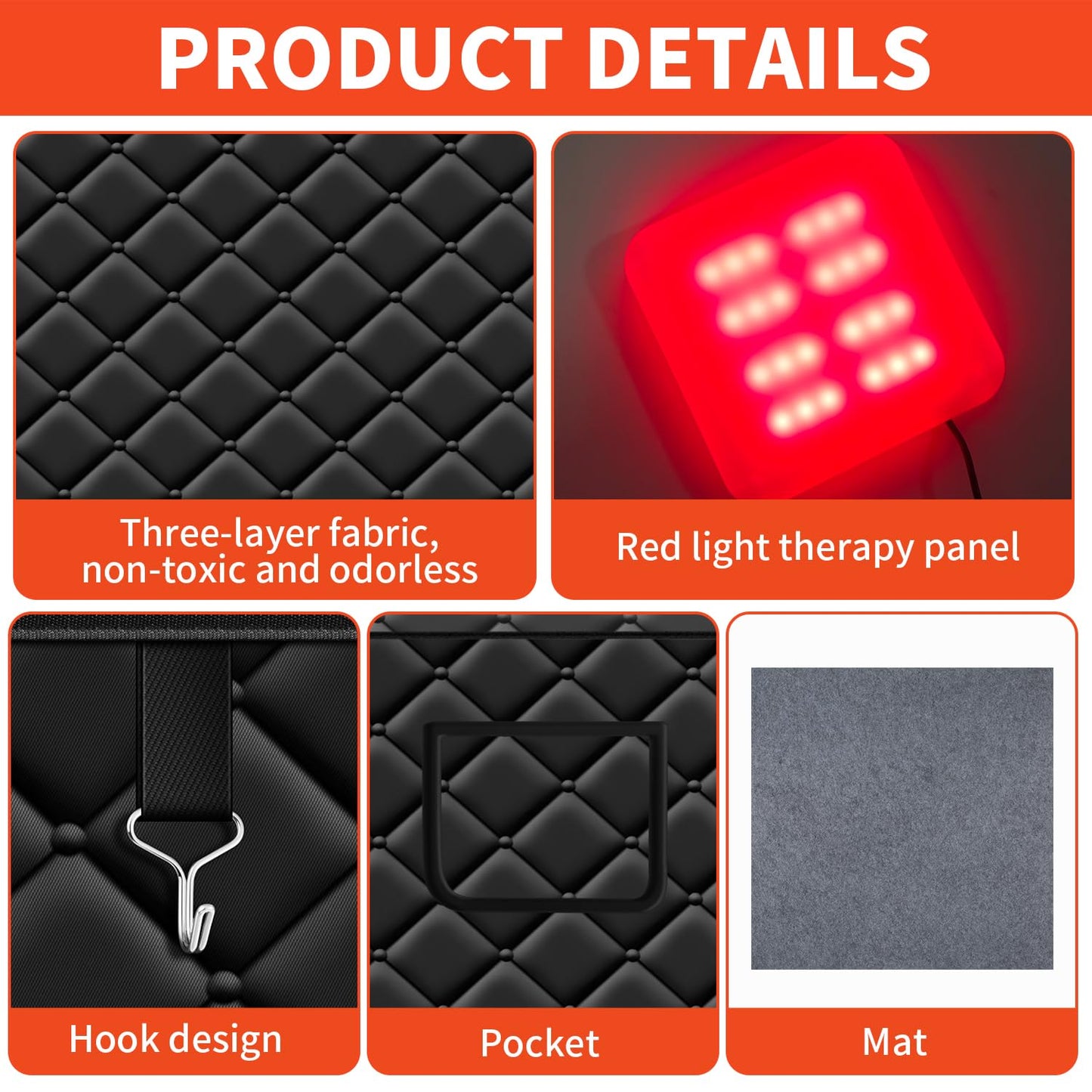 Red Light Therapy Portable Steam Sauna Box with 3L Large Steamer, 1200W Fast Heating Home Sauna for Relaxation, 71" Tall Indoor Personal Sauna Tent with 15 Gear Timer, Black