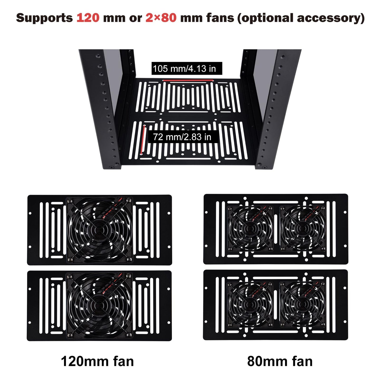 GeeekPi 8U Server Rack Cabinet, DeskPi RackMate T1 Plus,10 inch Network Rack for Servers, Network, A/V Equipment, 10.23inch/260mm Depth (Black)